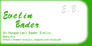 evelin bader business card